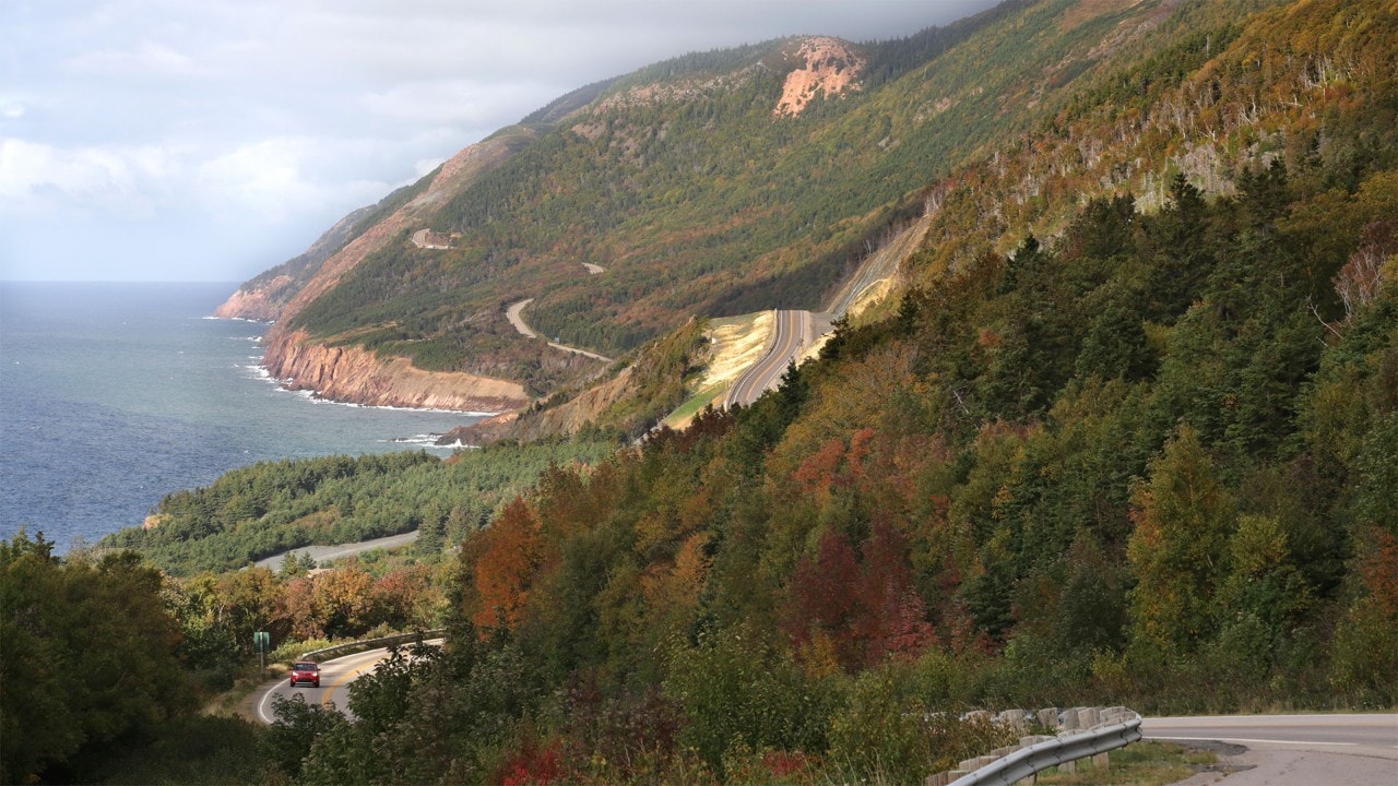 The Cabot Trail drive is most dramatic near Cheticamp.