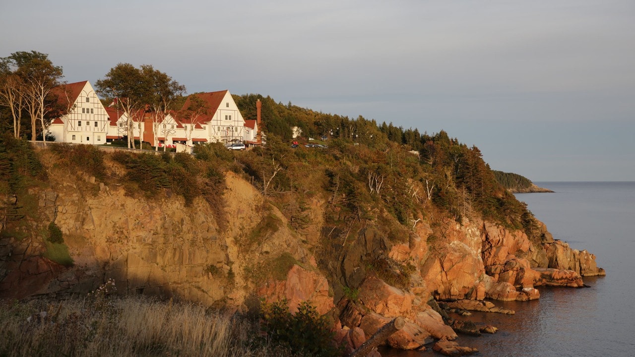 The Keltic Lodge and Resort sits on Middle Head, a rocky outcrop that juts toward the Atlantic Ocean.