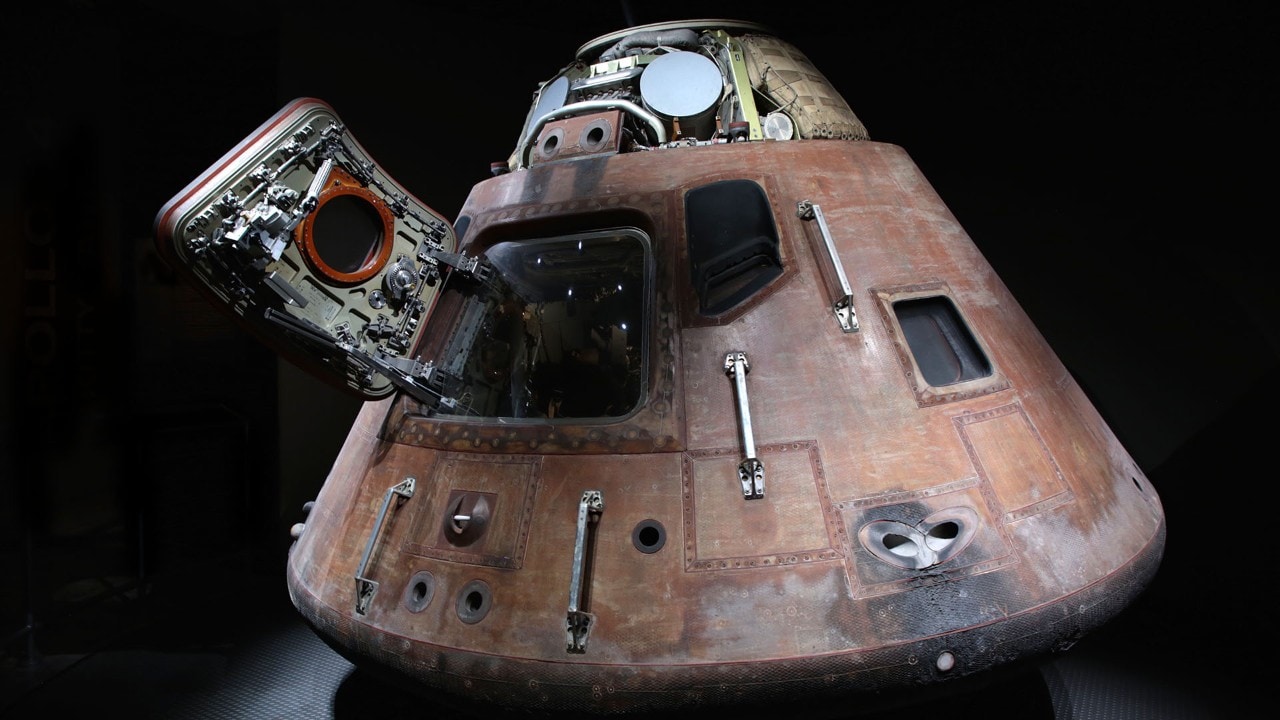 The Apollo 14 crew capsule was commanded by Alan B. Shepard Jr.