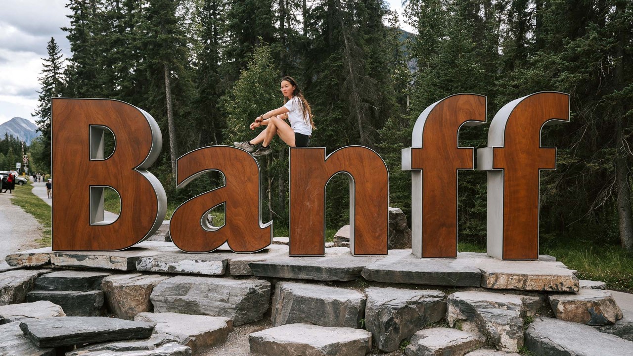 Banff's welcome sculpture