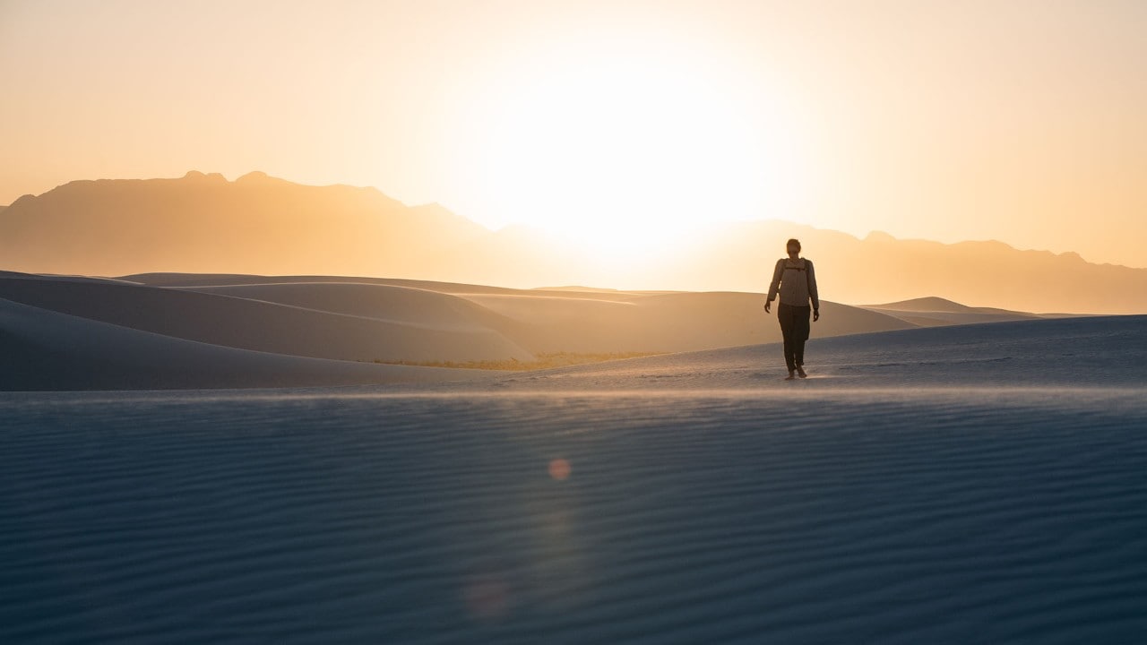 "The dune field at White Sands National Park stretches as far as the eye can see, making it incredibly easy to get lost," says photographer Nick Cote.