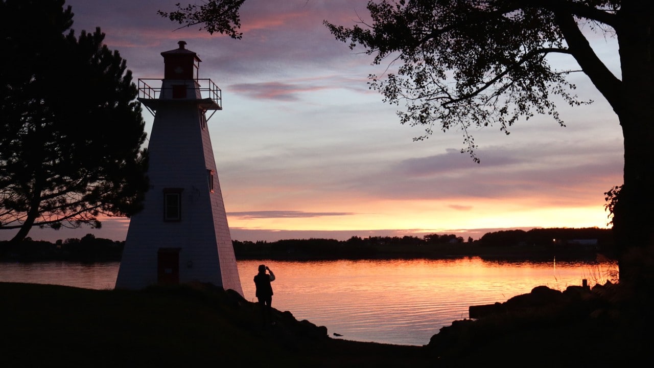 The sun sets in Charlottetown.