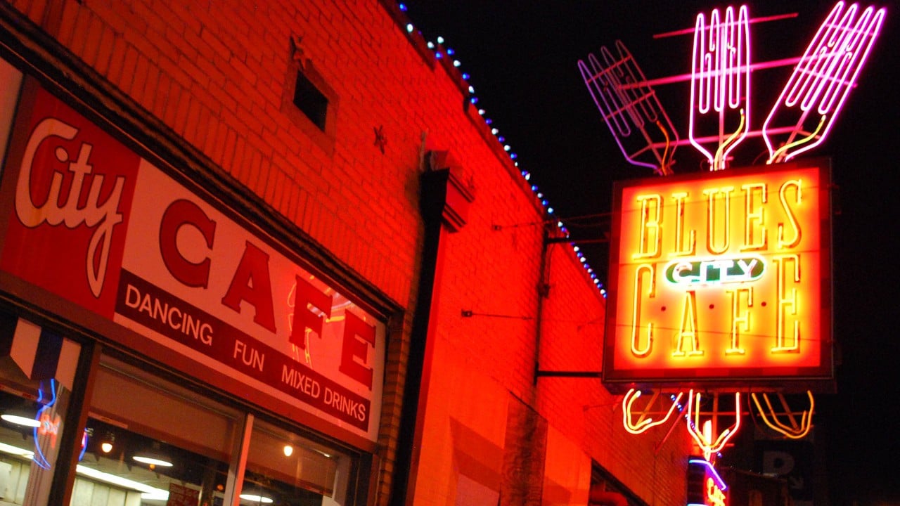 The Blues City Cafe is on Beale Street in Memphis.