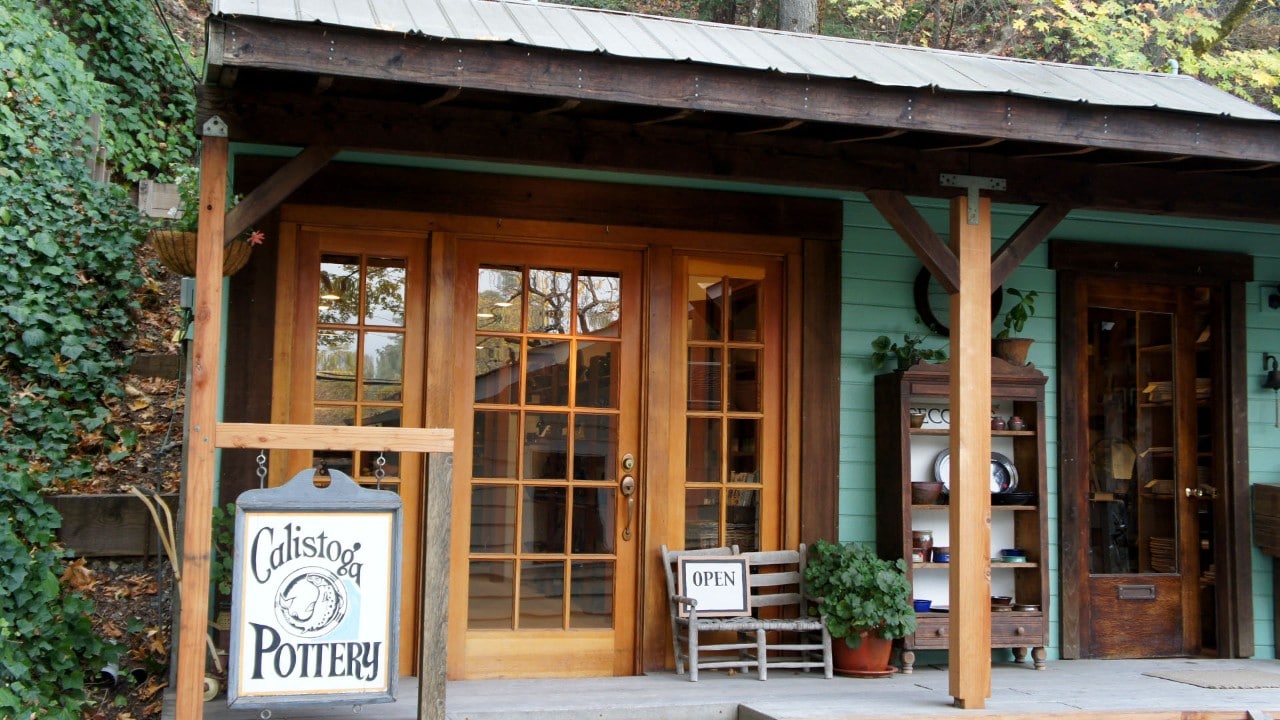 Sally and Jeff Manfredi are the  potters at Calistoga Pottery, a working studio that opened in 1980.