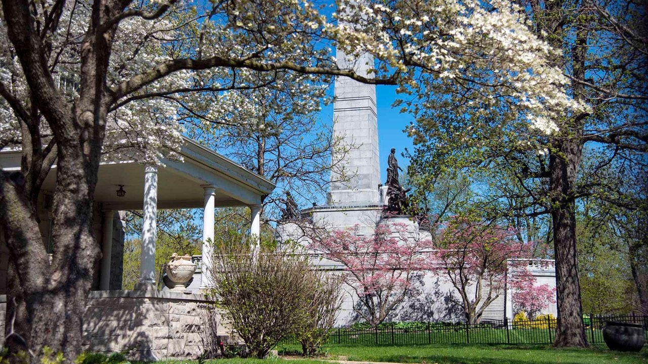 The Lincoln Tomb State Historic Site in Springfield, Illinois, is the final resting place of President Abraham Lincoln, his wife, Mary, and three of their four sons
