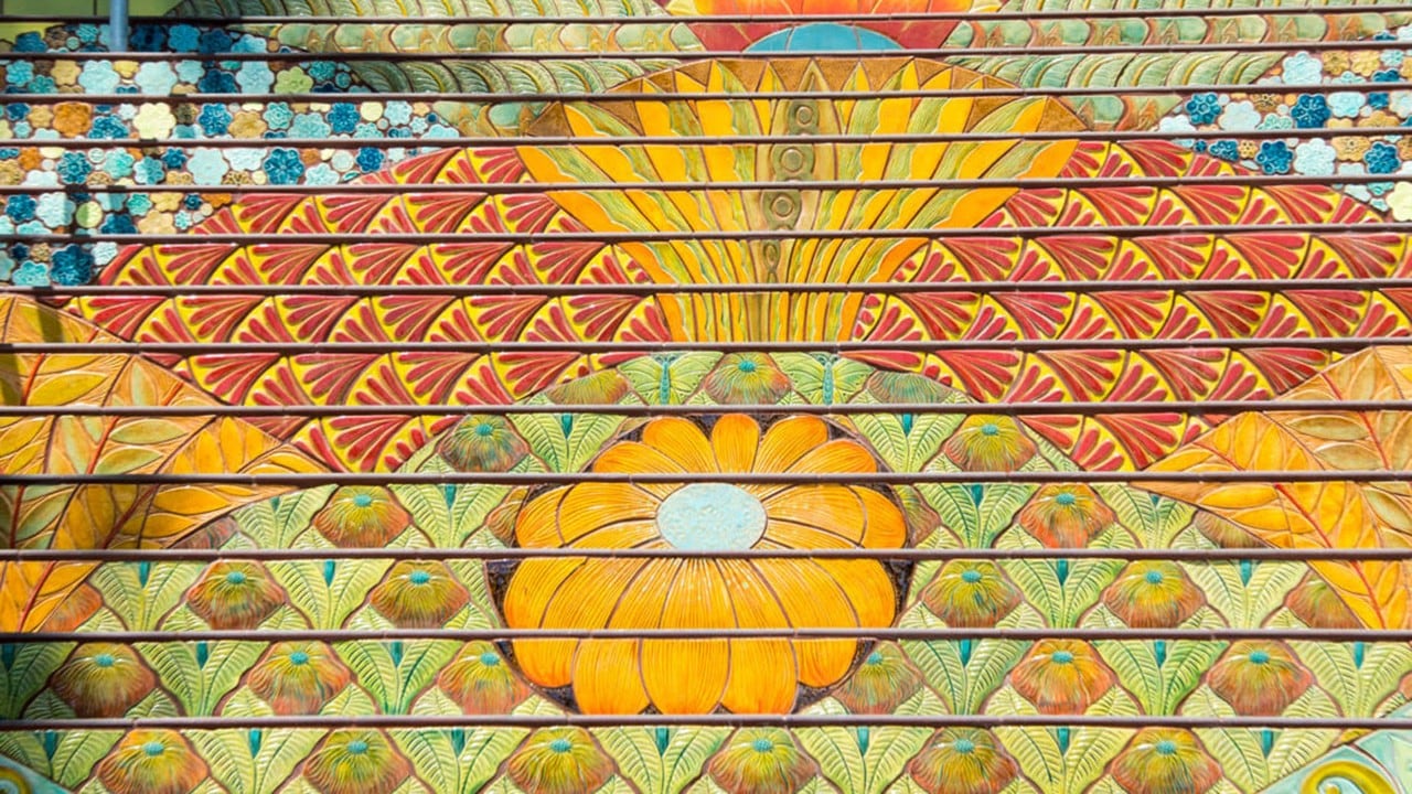 The Lincoln Park steps are one of several mosaic-tiled stairways in San Francisco.