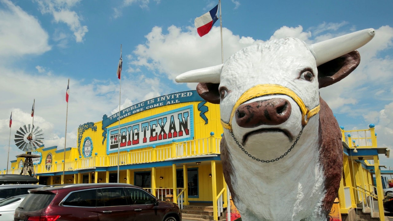 The Big Texan Steak Ranch features a legendary eating challenge.