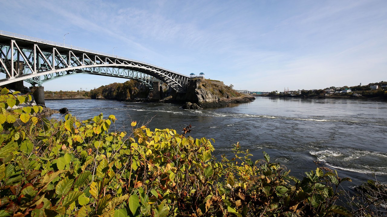 The Reversing Falls Bridge in Saint John, New Brunswick.