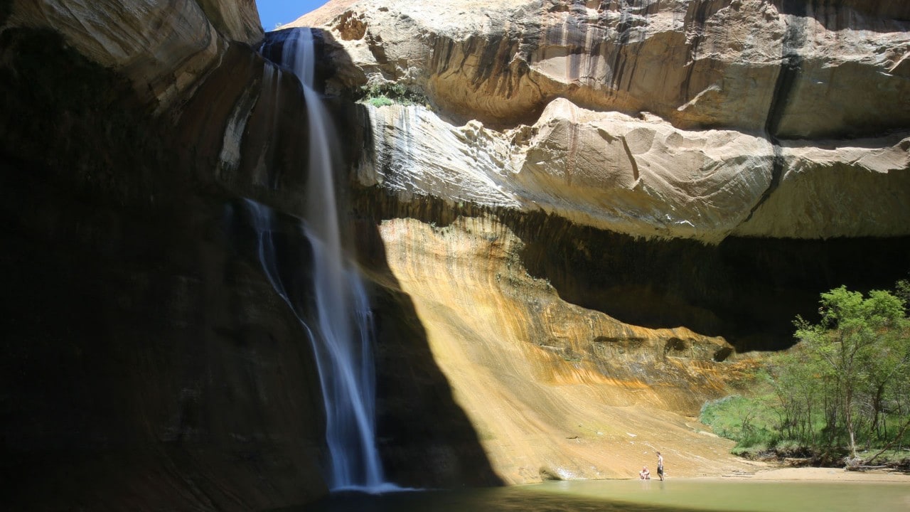 Lower Calf Creek Falls is a 3-mile hike each way.