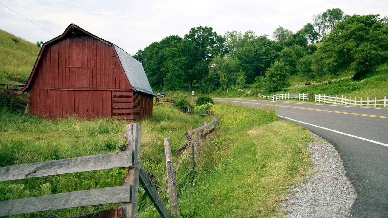 One of many barns along the Crooked Road