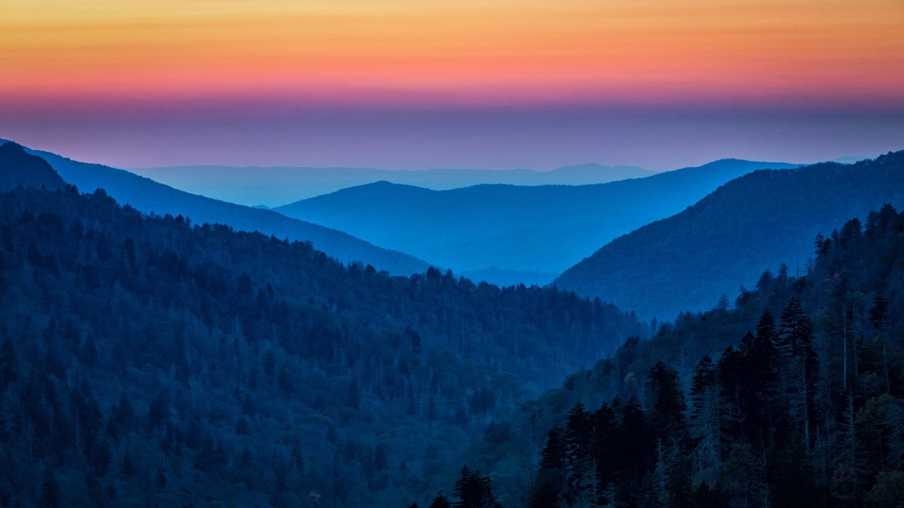 Sunset at Great Smoky Mountains National Park