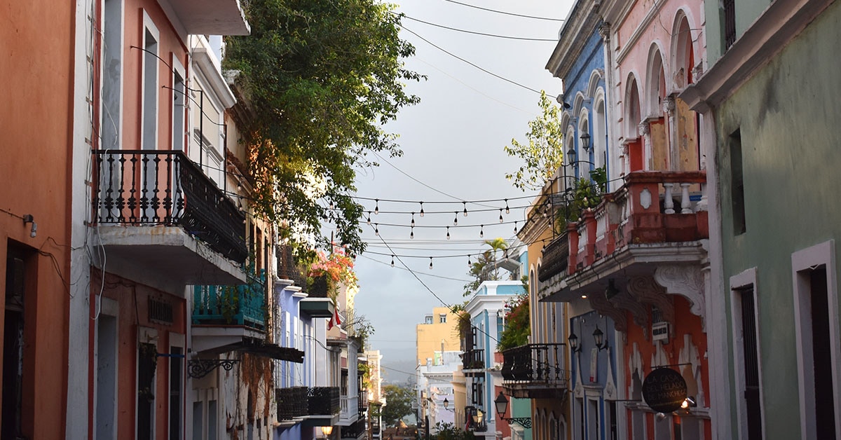 The colorful streets of Old San Juan