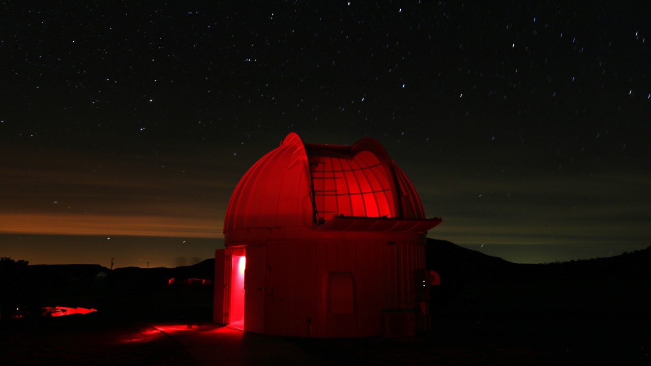 The McDonald Observatory during a Star Party