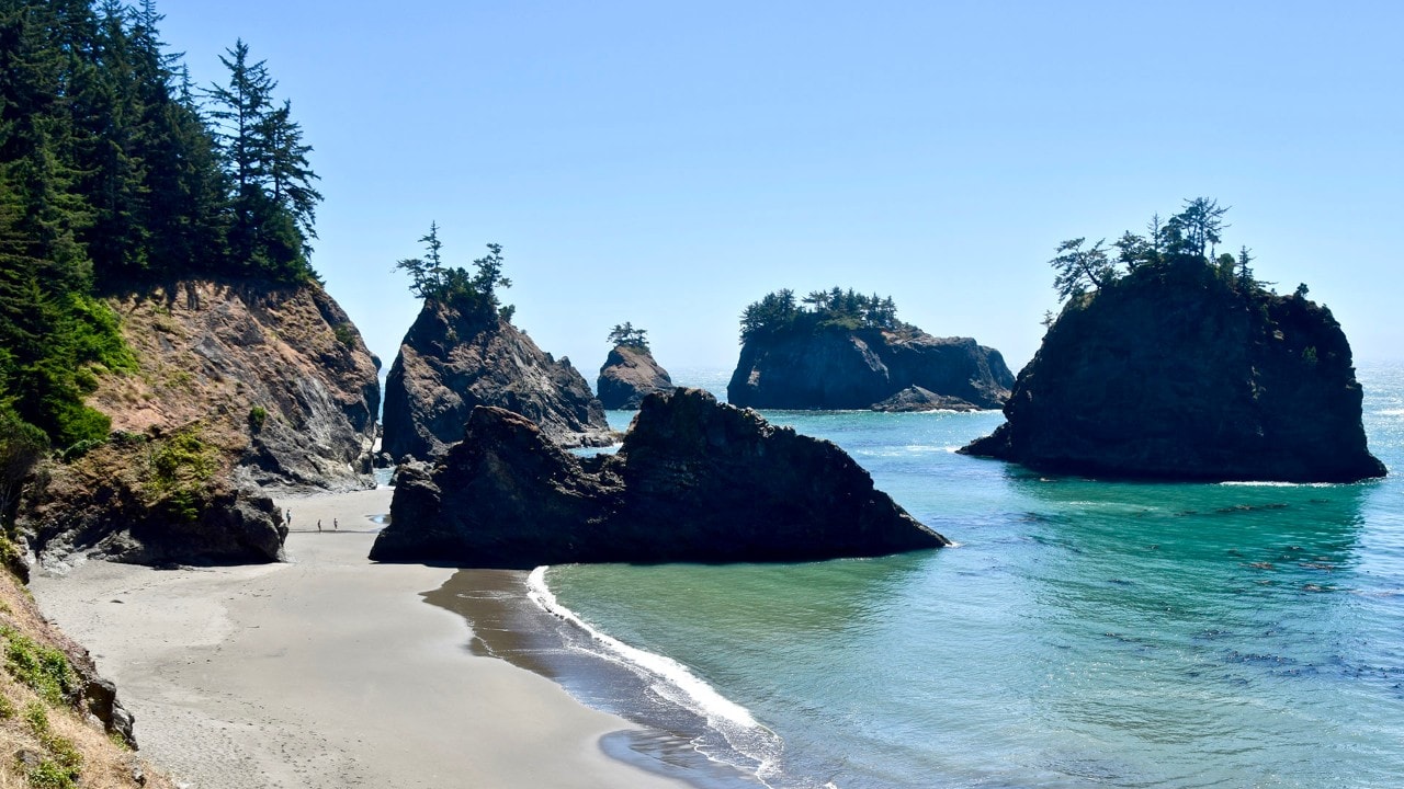 The trail down to Secret Beach in the Samuel H. Boardman Scenic Corridor isn't easy to find.