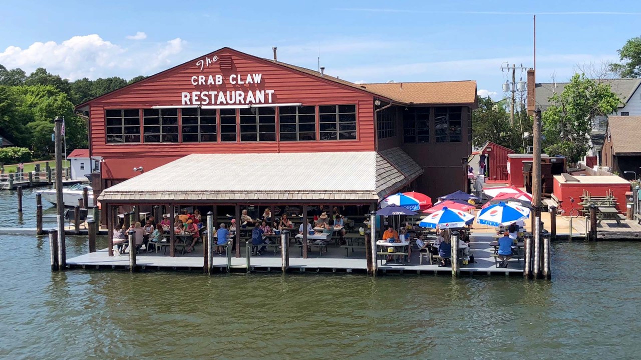 The Crab Claw restaurant in St. Michaels was once a crab and oyster shucking house.