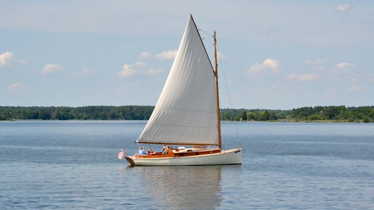 The Selina II, built in 1926, sails in Chesapeake Bay.