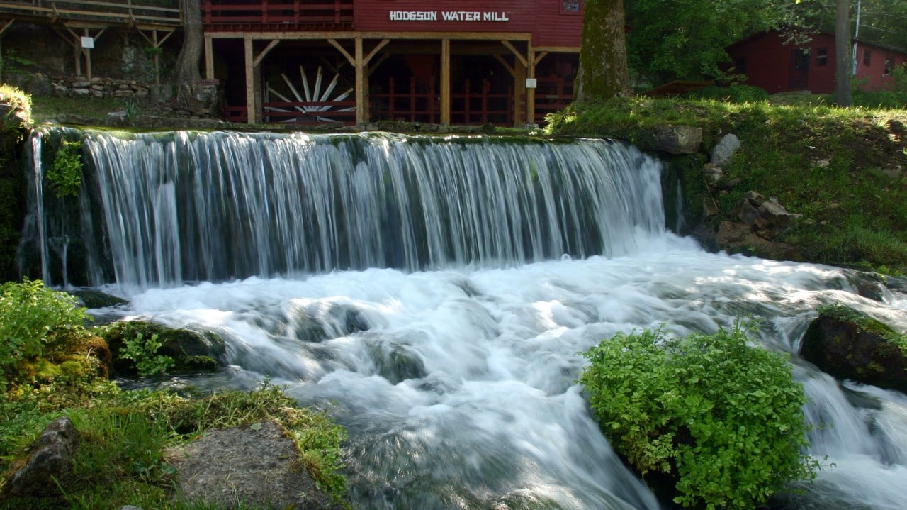 Hodgson Water Mill is in the tiny town of Sycamore near the North Fork of the White River.