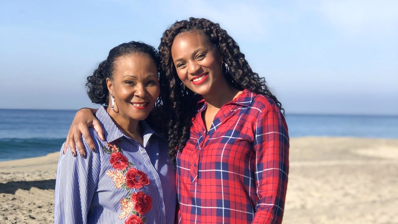 Jehava Brown enjoys time with her mom, Yvette Jones, on the beach.