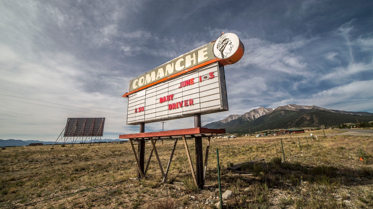 The Comanche Drive-In Theatre was built in 1966 by John and Pearl Groy.