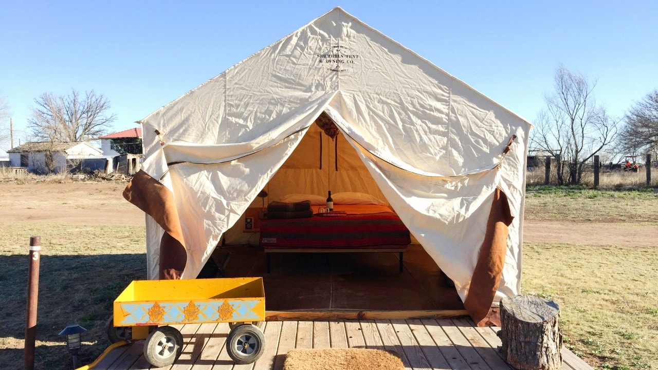 A yurt at El Cosmico.