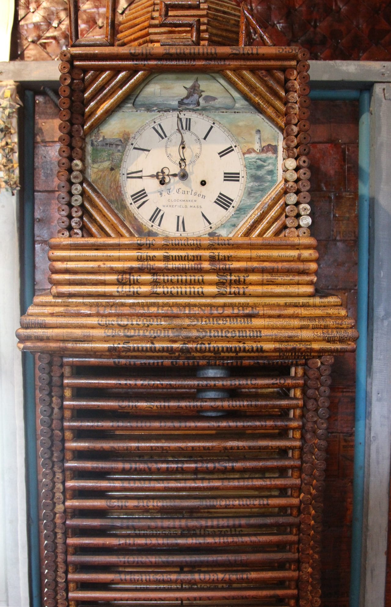 The grandfather clock in the Paper House
