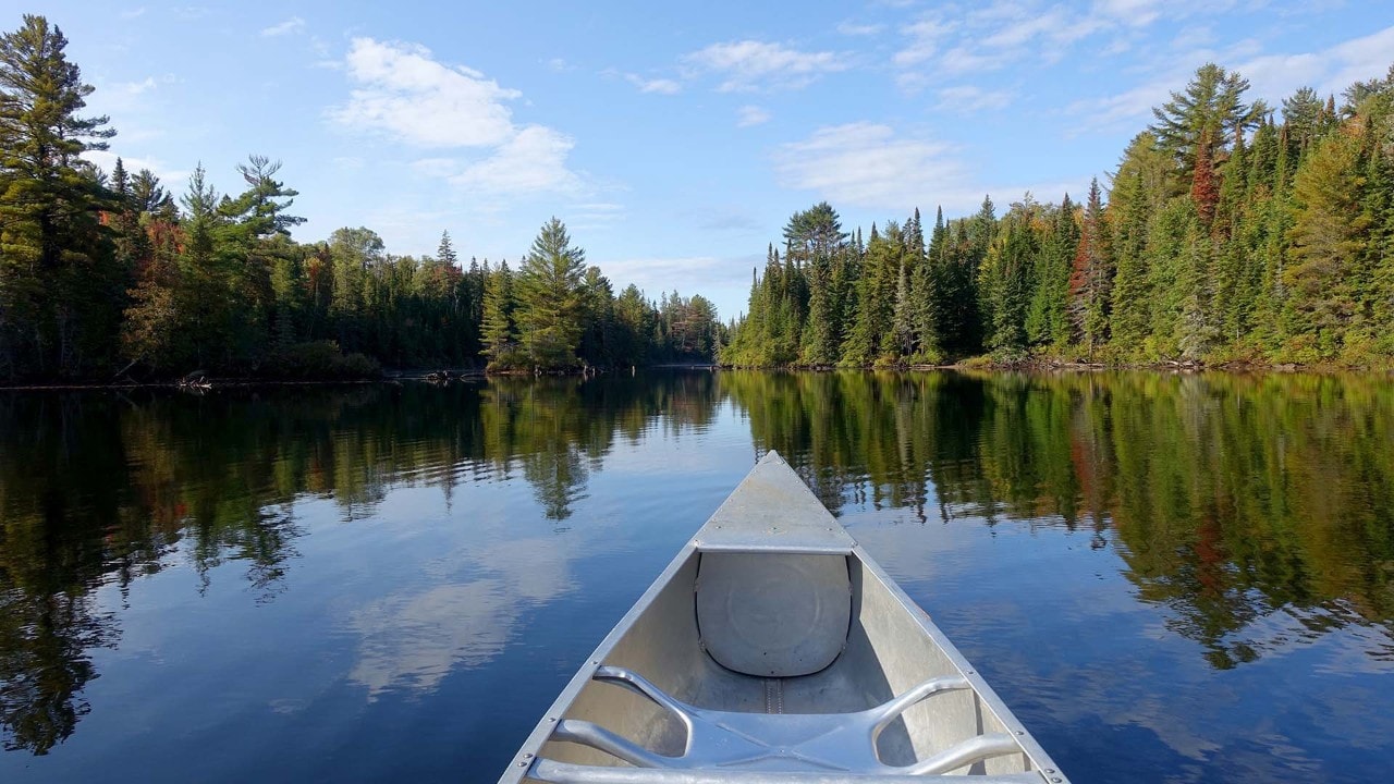 Canoeing on Little Joe Lake
