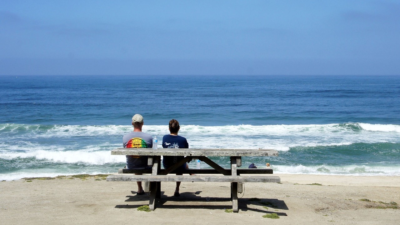 At Francis Beach, you can while away an afternoon relaxing at a picnic table.
