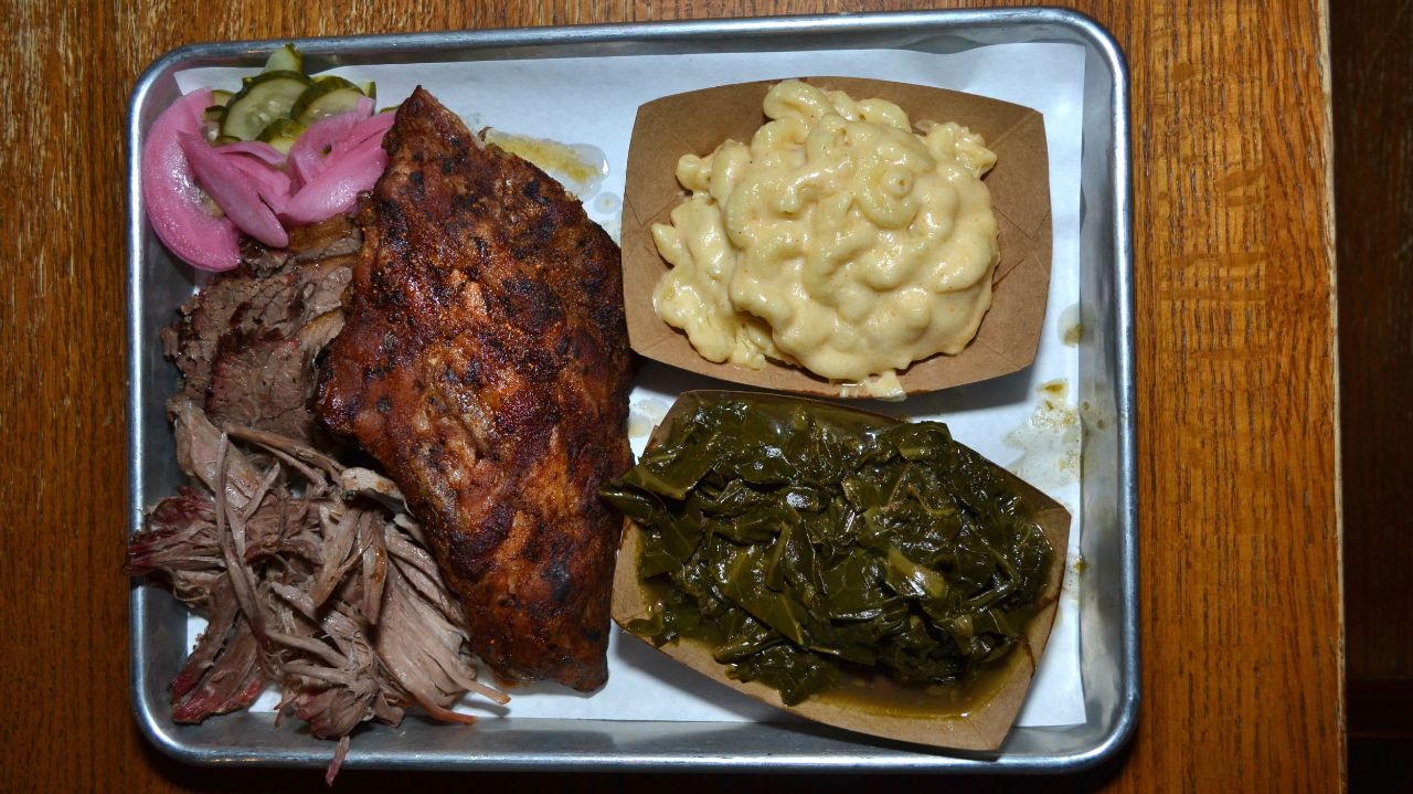 The smoky dry rub on the ribs was a highlight at Myron Mixon's Pitmaster Barbecue in Alexandria, Virginia.