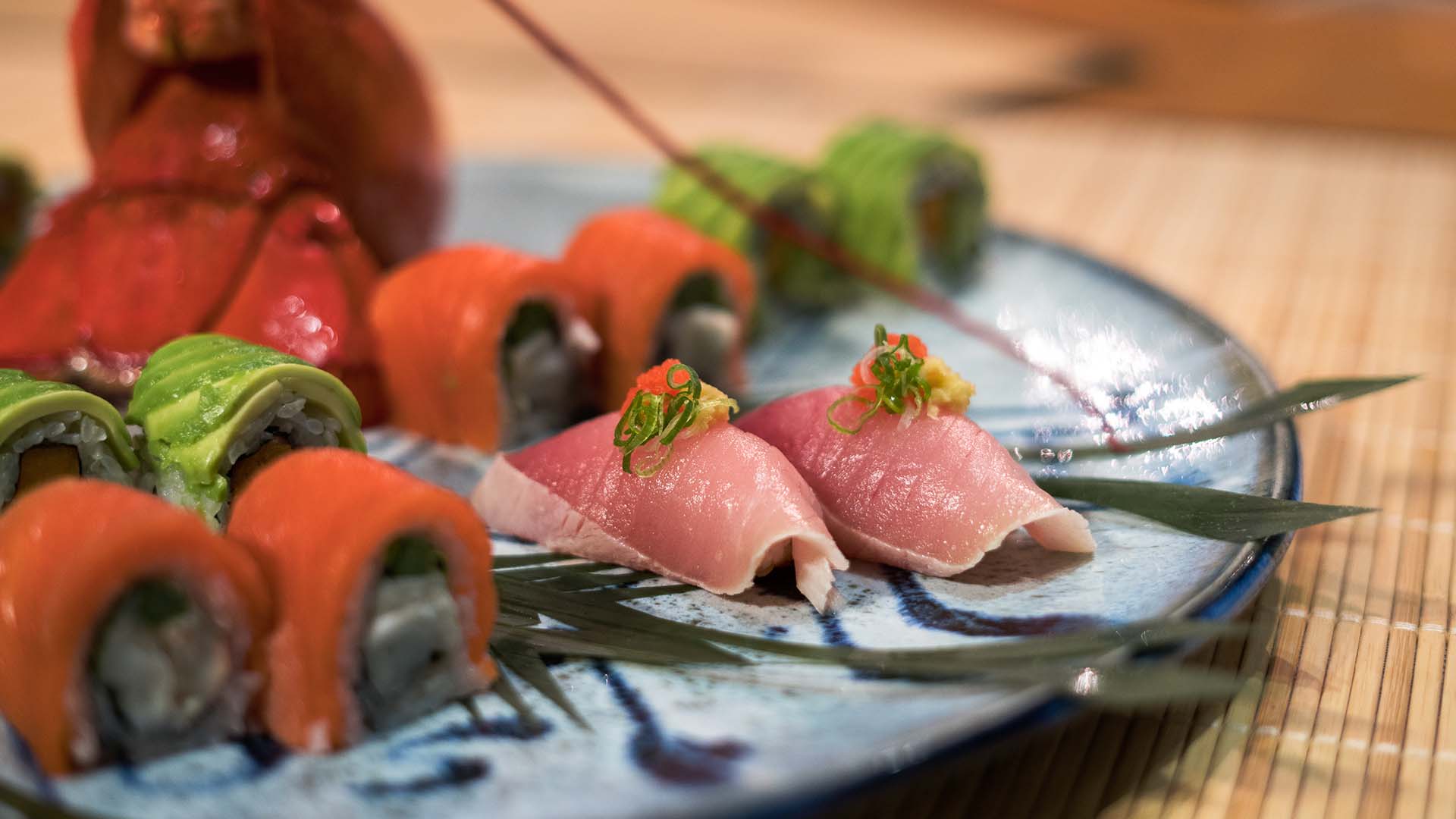 Sushi rolls at Tojo’s Japanese restaurant