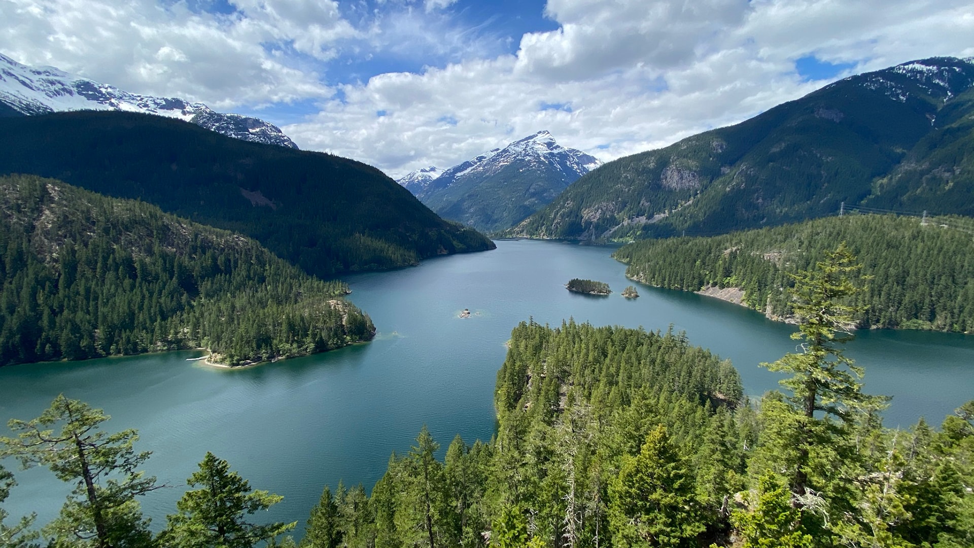 The Diablo Lake Overlook features stunning views of North Cascades National Park.