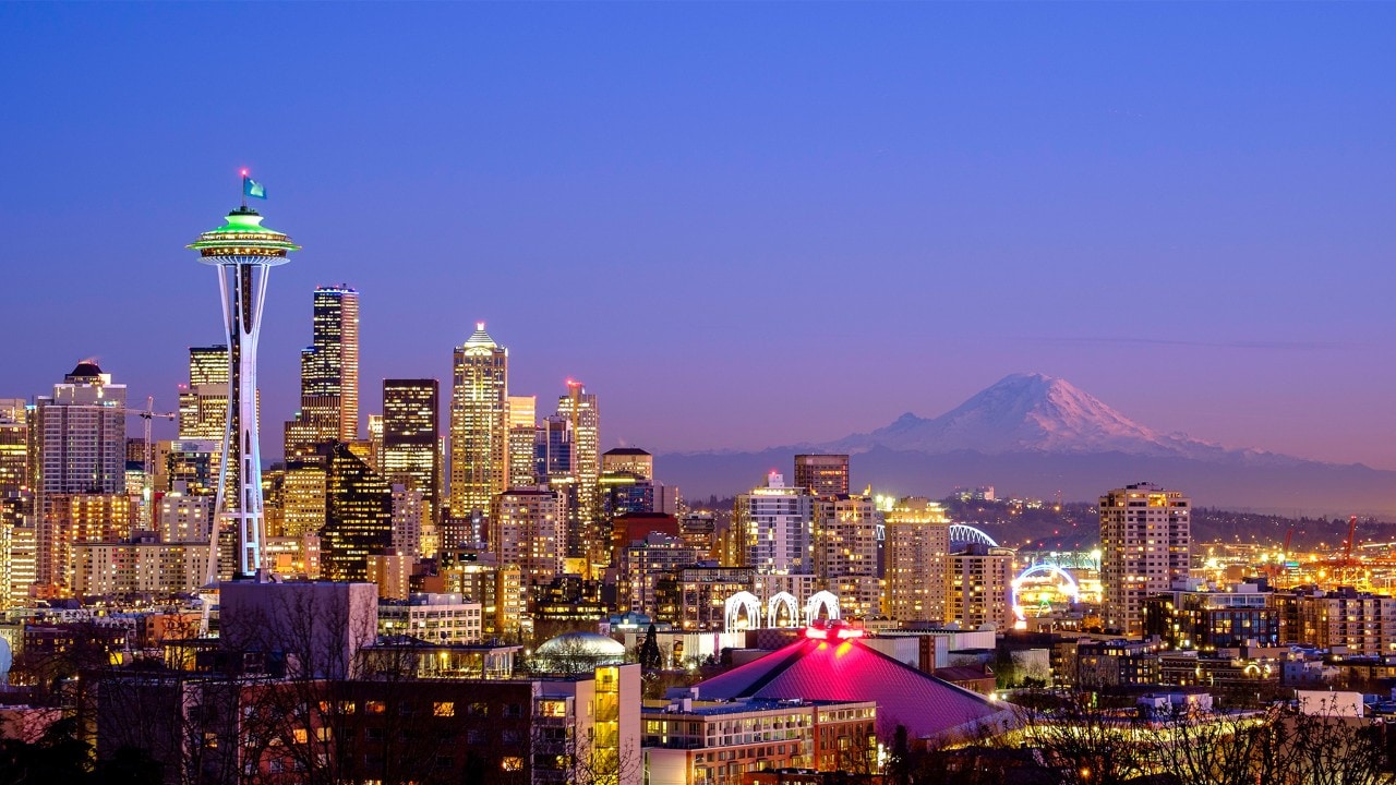 seattle space needle and skyline