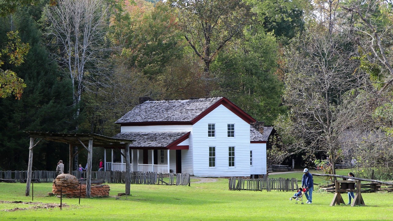 The Cable Mill Historic District in Cades Cove has a house built of lumber sawed at the mill.