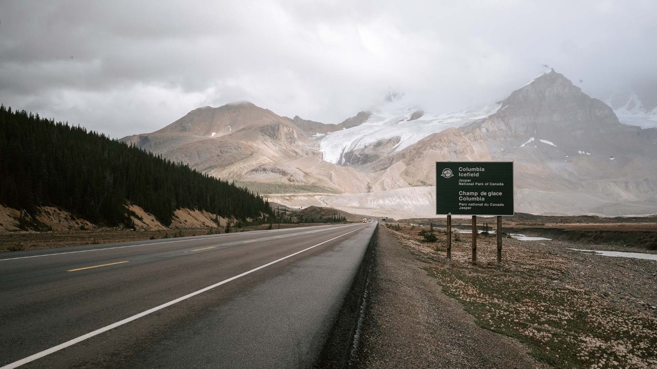 The Icefields Parkway leads to Jasper National Park in Canada. Photo by Emma Skye