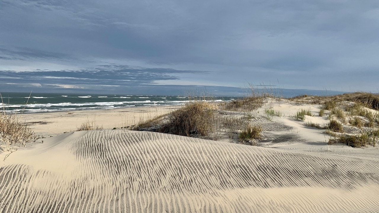 The Oregon Inlet on the Outer Banks is a great place to camp near the Atlantic Ocean. 