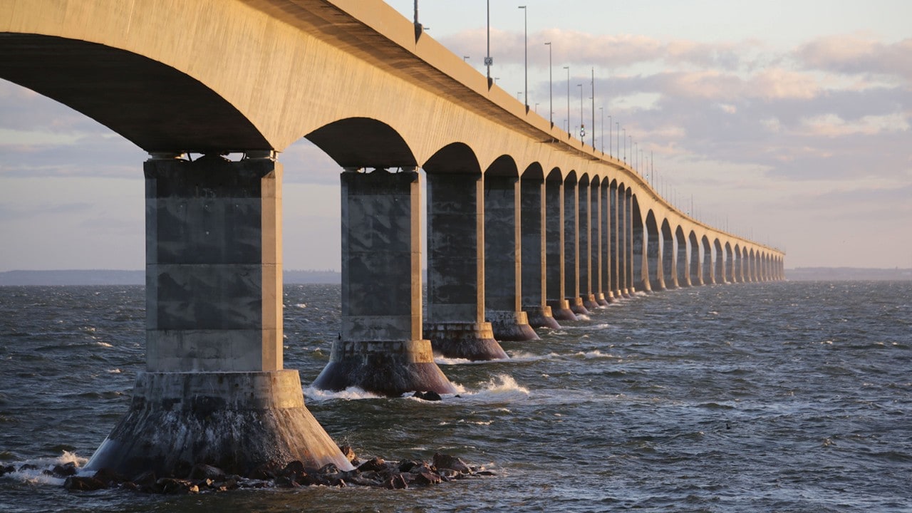 The Confederation Bridge is the longest bridge in Canada.
