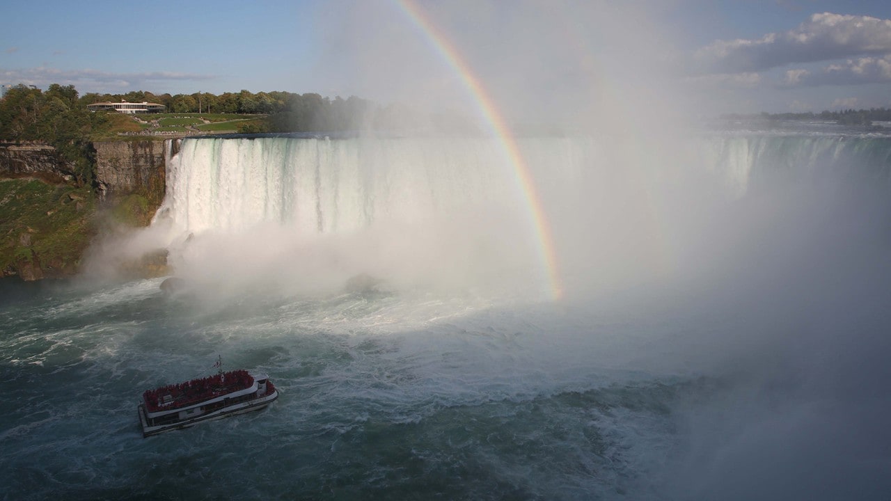 A boat ventures to the edge of Horseshoe Falls at Niagara Falls. Photo by Charles Williams