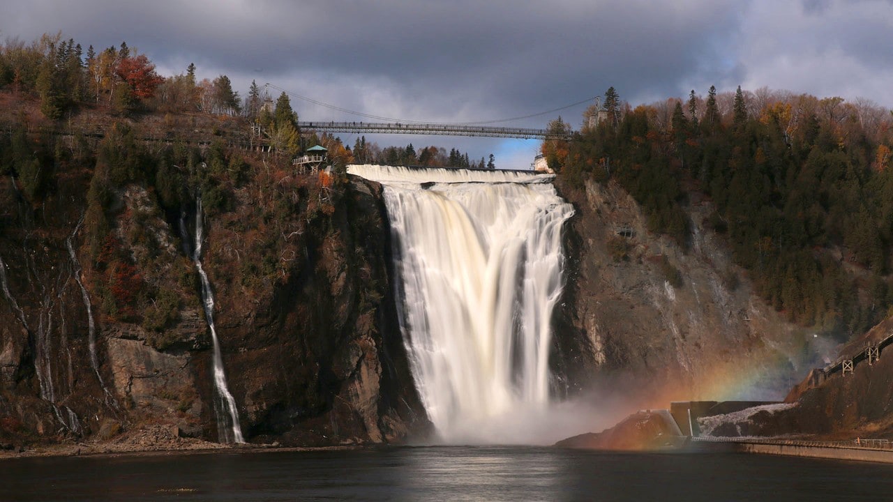 Montmorency Falls is 30 metres higher than Niagara Falls. Photo by Charles Williams