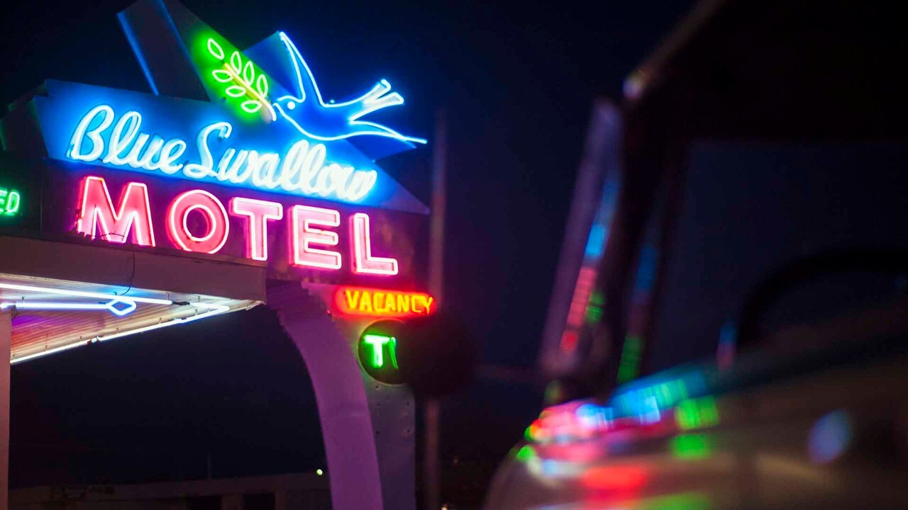 The Blue Swallow Motel in Tucumcari, New Mexico, is one reason why this town is known for its classic neon experience.