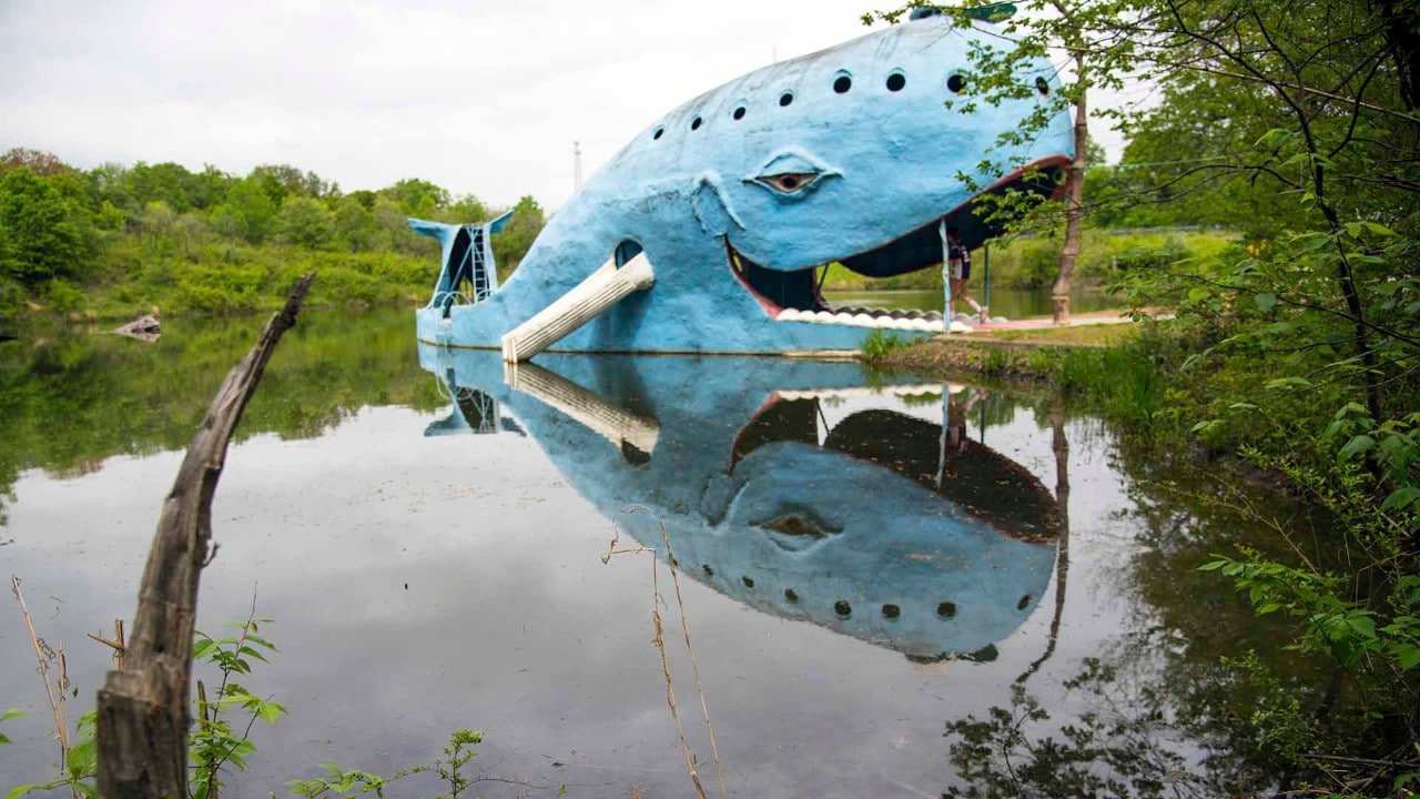 Hugh S. Davis built the Blue Whale in Catoosa, Oklahoma, as a place for his grandchildren to swim.