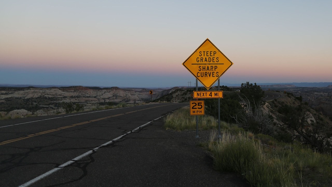 The Hogback at sunset.