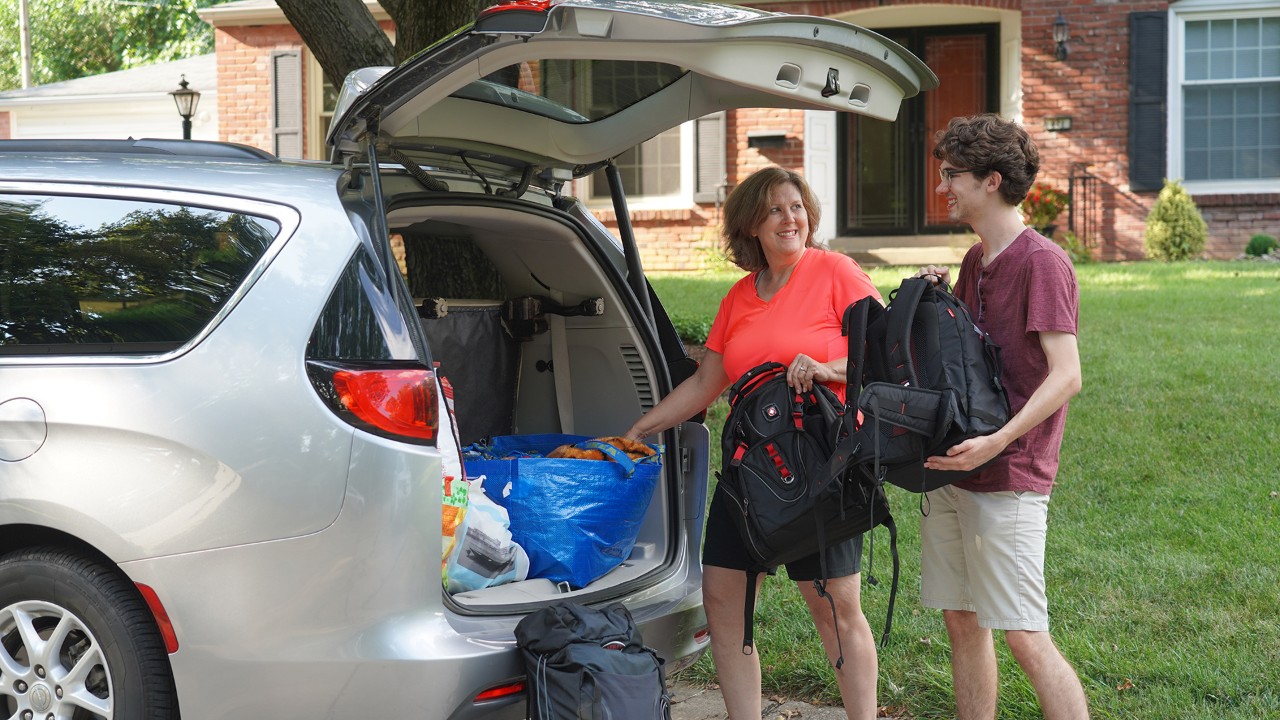 A Chrysler Voyager boasts a large luggage capacity.