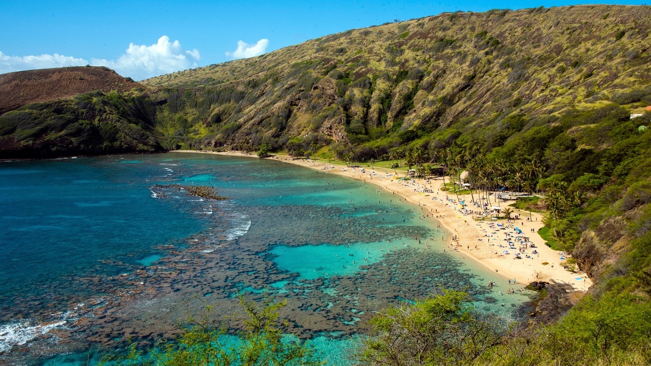 Hanauma Bay is a 20-minute drive from Honolulu and offers great snorkeling.
