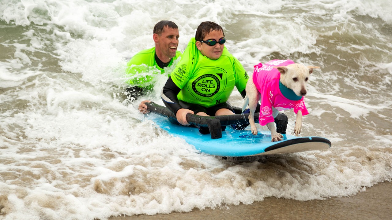 Riding the waves with friends