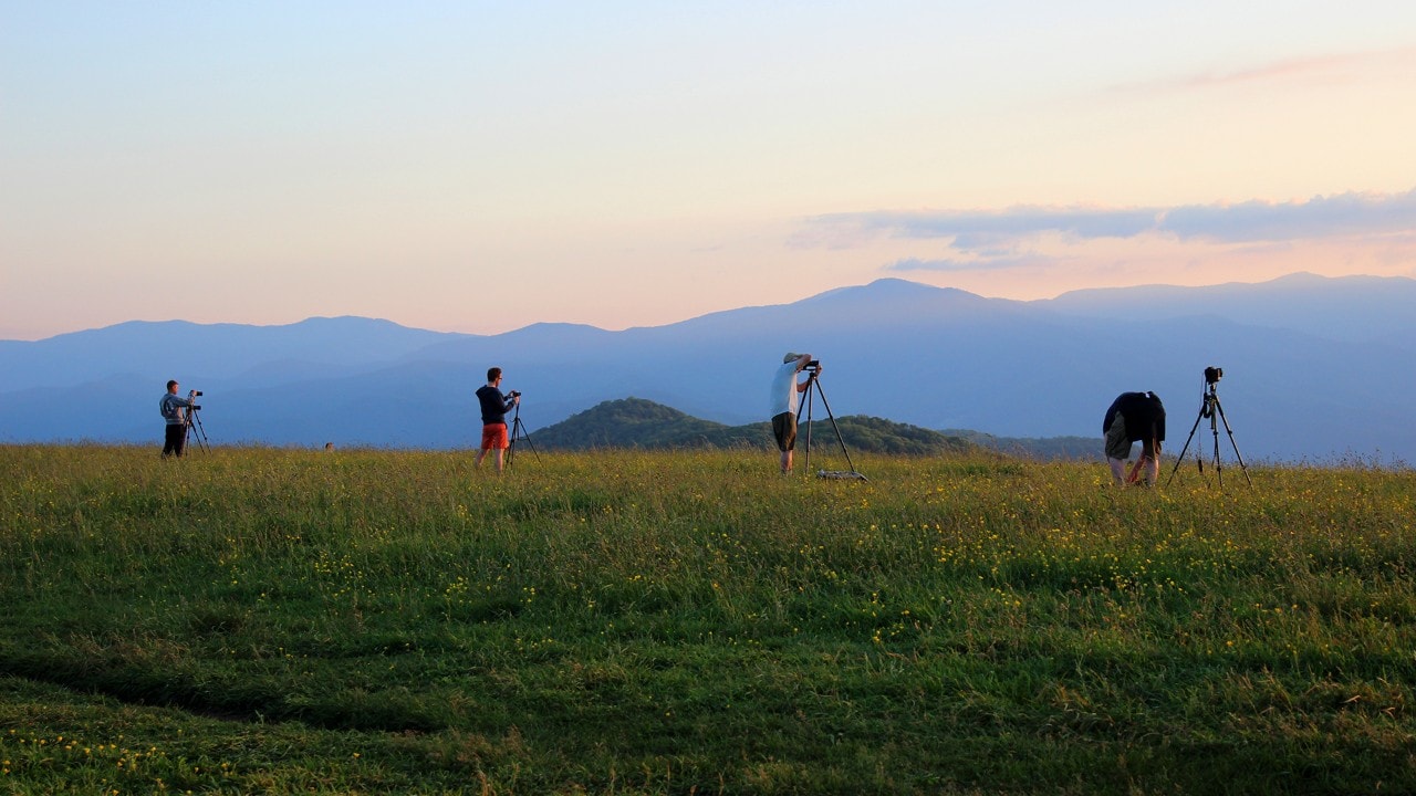 With breathtaking sunrises and sunsets, photographers are always ready to capture the views atop Max Patch. Photo by Emanuel Vinkler