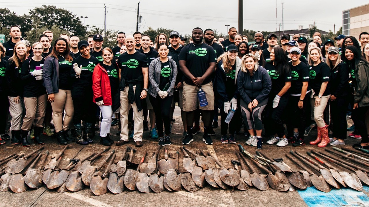 Over 80 Enterprise employees volunteered their time to plant trees.