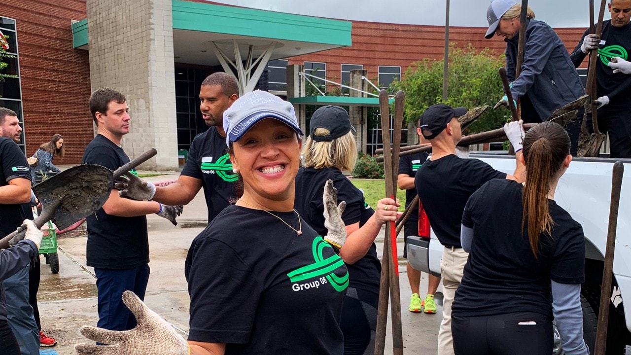 Enterprise employees were all smiles during the day.