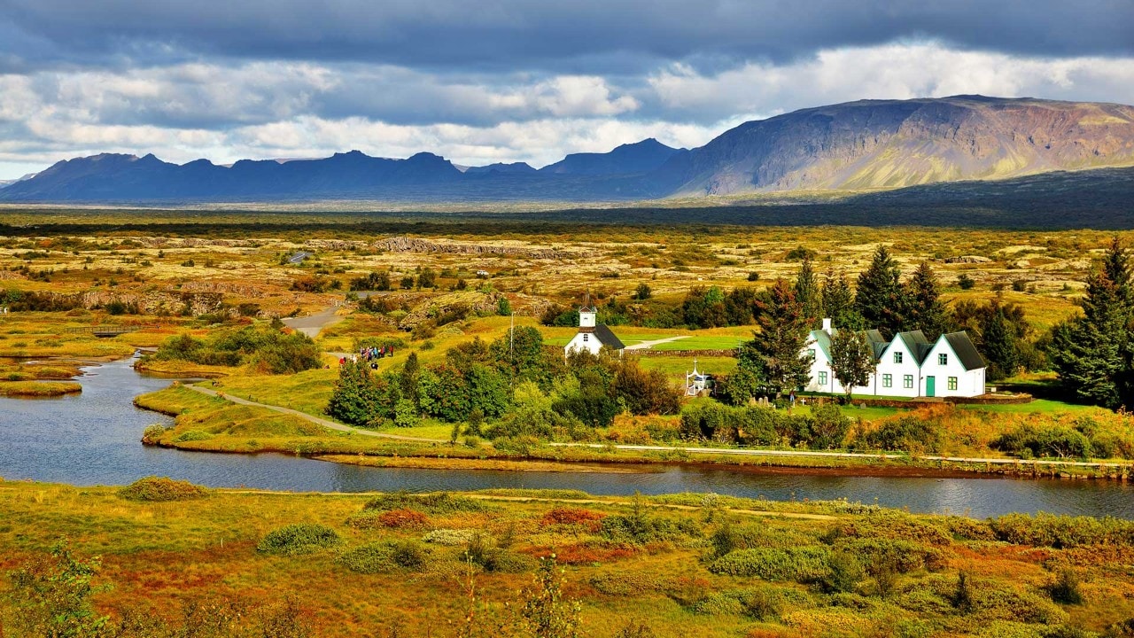 A church in Thingvellir National Park