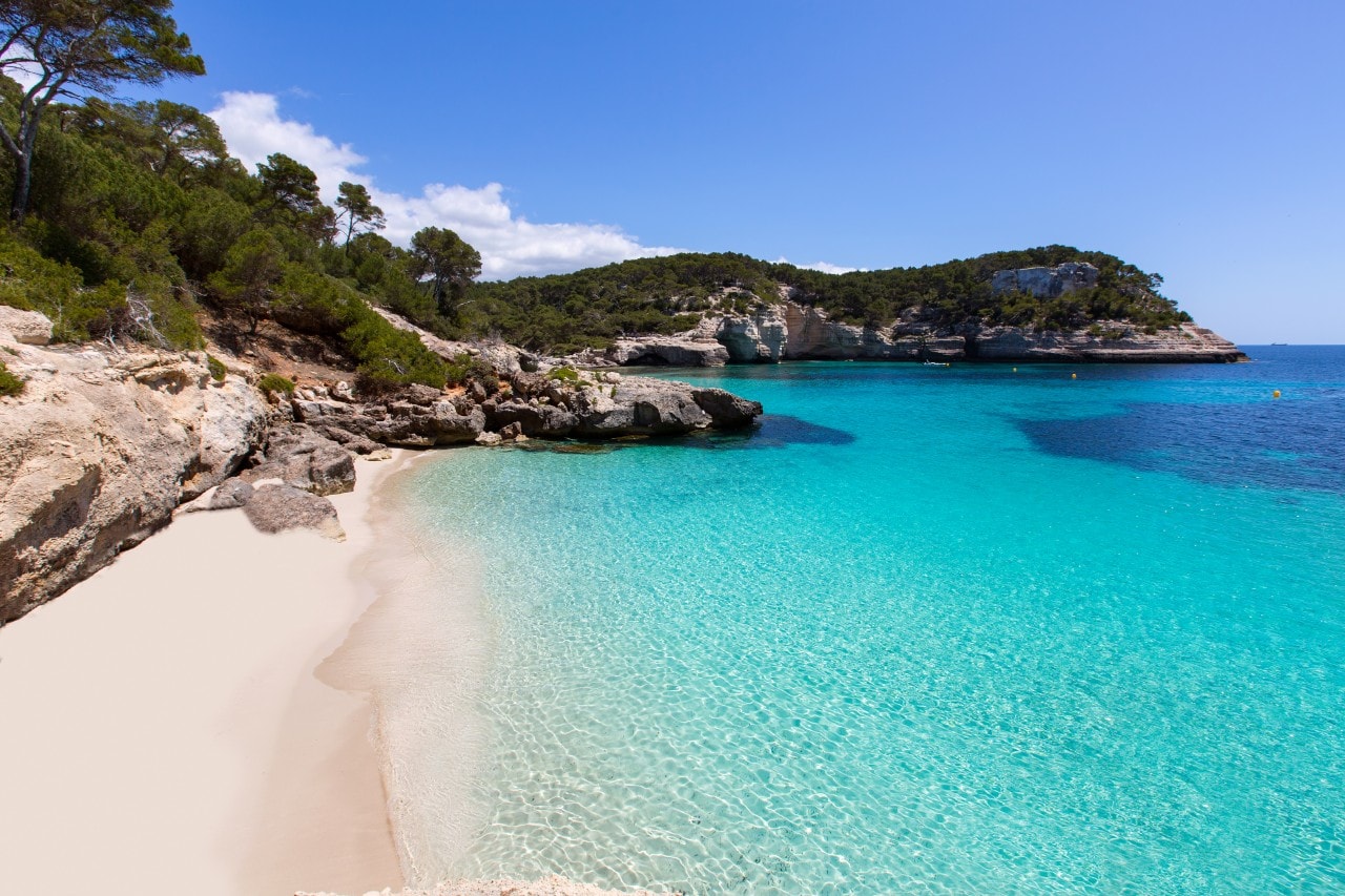 Cala Mitjaneta en Menorca 